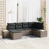 Sjedeća garnitura za vrt 6 kom. Siva poliratan 264 x 62 x 85 cm | shoptok.hr