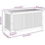  Vrtna kutija za pohranu s kotačima 113x50x58 cm od drva bagrema | shoptok.hr