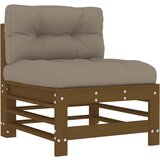 Maison Chic Sredinski kavč - Sofa - Kanape z blazinami medeno rjav trden borov les, (21727028) Cene
