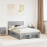  Okvir za krevet s uzglavljem Betonski sivi 120 x 200 cm - Beton siva 120 x 190 cm | shoptok.hr