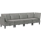  Set namještaja za dnevni boravak 4 pcs Svjetlosiva Baršun | Eponuda.com