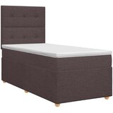  Boxspring krevet s madracem Tamno smeđa 100 x 200 cm Tkanina | shoptok.hr