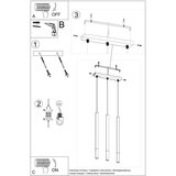  Obesna svetilka MOZAICA 3L črna/zlata, (21348065) | Shoptok.si