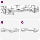  Setovi sofa 9 pcs Prirodna i svijetlo siva Čvrsto drvo akacije | shoptok.hr