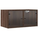  Zidni ormarići staklena vrata 2 kom boja hrasta 68,5x37x35 cm | Eponuda.com