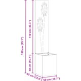 vidaXL Vrtno korito z dekorativno ploščo antracit siva 32 x 140 cm | Shoptok.si