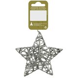  ukrasi za božićno drvce zvijezda (srebrna, plastika, 1 kom., promjer: 11 cm) | shoptok.hr
