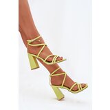 Boto Women Sandals On Heel With Straps Lime Ciarilora | ePonuda.com
