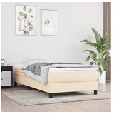  Box spring posteljni okvir krem 90x190 cm blago | Shoptok.si