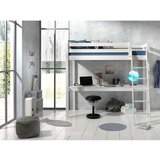 Vipack Bijeli podignuti dječji krevet od masivnog bora 90x200 cm PINO – | shoptok.hr