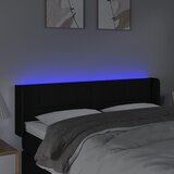  LED uzglavlje crno 147x16x78/88 cm od tkanine | shoptok.hr