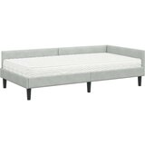  Kotni okvir postelje z matrico Drugo 2 pcs Svetlo siva Žamet, (5000121307) | Shoptok.si