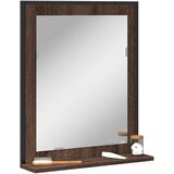 vidaXL Kupaonsko ogledalo s policom boja hrasta 50 x 12 x 60 cm drveno Cijene