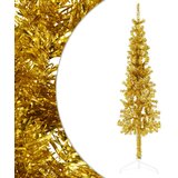  Tanka umjetna polovica božićnog drvca sa stalkom zlatna 120 cm | Eponuda.com