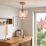 Brilagi LED Nadgradni luster R GLASS 1xE27/60W/230V prečnik 15 cm bež/zadimljeno bež | Eponuda.com