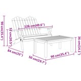  5-dijelna vrtna garnitura Adirondack od masivnog drva bagrema | shoptok.hr