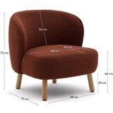 Kave Home Fotelj iz tkanine bouclé v barvi terakote Ulit – | Shoptok.si