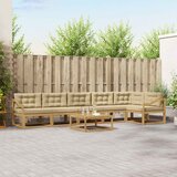  Set vanjskih sofa 7 kom. Bijela i bež Poliester | shoptok.hr