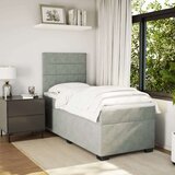 vidaXL Box spring krevet s madracem svjetlosivi 90x190 cm baršunasti | shoptok.hr