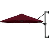 vidaXL zidni suncobran s metalnom šipkom 300 cm bordo | shoptok.hr
