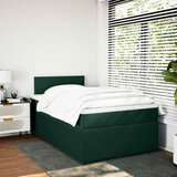 Box spring krevet s madracem tamnozeleni 120x200 cm baršunasti | shoptok.hr