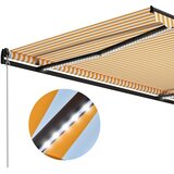 Tenda na ručno uvlačenje s LED svjetlima 300x250 cm žuto-bijela | shoptok.hr