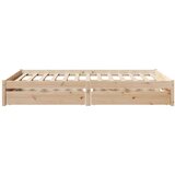vidaXL Posteljni okvir brez vzmetnice 135x190 cm trdna borovina | Shoptok.si