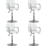 vidaXL Vrtljivi jedilni stoli 4 kosi belo umetno usnje, (20945658) | Shoptok.si