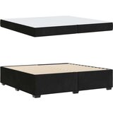 vidaXL Krevetna konstrukcija s madracem Crna 200 x 200 cm Baršun | shoptok.hr