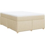  Krevet s oprugama i madracem krem 140x200 cm od tkanine | shoptok.hr