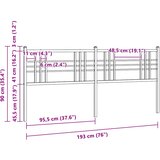  Metalno zamjensko uzglavlje crno 193 cm | shoptok.hr