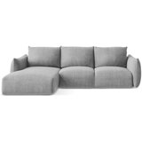 Makamii Svijetlo siva sklopiva kutna garnitura (s lijevim kutom/s ležaljkom) Leila – | shoptok.hr