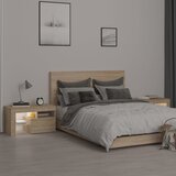  Noćni ormarići 2 kom s LED svjetlima boja hrasta 70x36,5x40 cm | shoptok.hr
