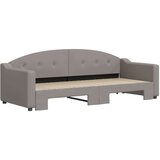  Izvlečna dnevna postelja temno taupe 80x200 cm blago, (20936509) | Shoptok.si