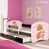 ACMA Dječji krevet s motivom, bočna wenge + ladica 160x80 cm - 33 Cats | shoptok.hr