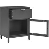  Noćni ormarići 2 kom antracit 40x30x54,5 cm od čelika i stakla | shoptok.hr
