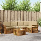 Set vanjskih sofa 6 kom. Prirodna i bež Poliester | shoptok.hr