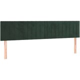  Posteljno vzglavje 2 kosa temno zeleno 100x5x78/88 cm žamet, (20953934) | Shoptok.si