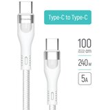 COLORWAY Kabel Type-C na Type-C (pleteni najlon) PD 240W 5.0A 1m bijeli | shoptok.hr
