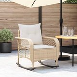 Maison Chic Vrtni gugalni stoli - Stol za vrt z blazinami bež poli ratan JS262, (21878246) | Shoptok.si