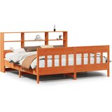 Maison Chic Posteljni okvir - Dvoposteljna postelja - Zakonska postelja brez vzmetnice vošč. rjav 200x200 cm borovina-J4605, (21771539) | Shoptok.si