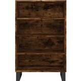 vidaXL Visoka omara dimljeni hrast 57x35x90 cm inženirski les | Shoptok.si