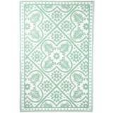 Furnova Esschert Design Zunanja preproga 182x122 cm ploščice zelena in bela, (21930751) | Shoptok.si