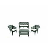 Green Bay veranda baštenski set sto + 2 stolice + dvosed zeleni Cene