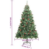  Umjetno božićno drvce sa šarkama, šiškama i bobicama 240 cm | Shoptok.si