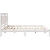  Dugi okvir kreveta bez madraca bijeli 200 x 220 cm masivno drvo | shoptok.hr