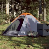  The Living Store Šotor za kampiranje za 2 osebi siv in oranžen vodoodporen - Šotor Za Kampiranje, (21487722) | Shoptok.si