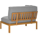  Set sofe s jastukom Siva 133 x 92 x 69 cm Čvrsto drvo akacije | Eponuda.ba
