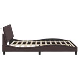 vidaXL Posteljni okvir brez vzmetnice temno rjav 160x200 cm blago, (21670733) | Shoptok.si