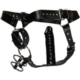 Zado Usnjeni jermeni z dildom, 3 obročki za penis | Shoptok.si